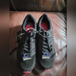 U.S. Polo Assn. Women's Black Athletic Sneakers with Pink Accents Sz 8 1/2